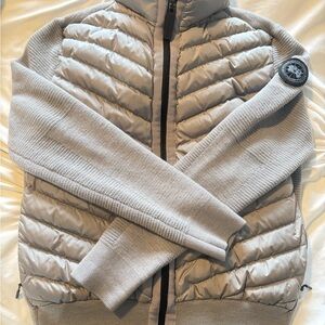 Canada Goose Grey Hybridge Knit Quilted Jacket